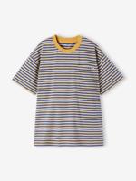 T-shirt met korte mouwen voor jongens blauw, gestreept - thumbnail