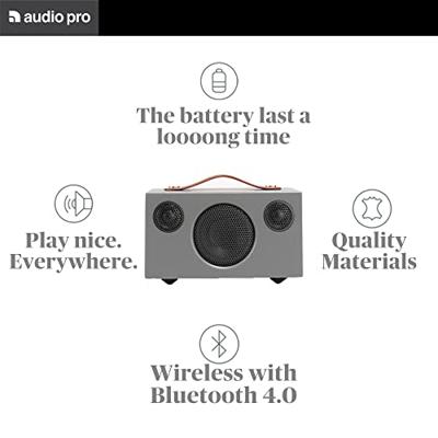 Audio Pro T3+ Bluetooth speaker Grijs