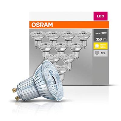 OSRAM HOMELIGHTING 4058075036680 LED-lamp Energielabel F (A - G) GU10 Reflector 4.3 W = 50 W Warmwit (Ø x h) 50 mm x 54 mm Niet dimbaar 10 stuk(s)