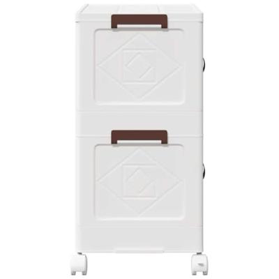 Opbergbox stapelbaar met wielen 2-laags 75 L 65x40x76 cm Opbergbox stapelbaar met wielen 2-laags 75 L 65x40x76 cm