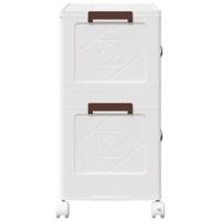 Opbergbox stapelbaar met wielen 2-laags 75 L 65x40x76 cm - thumbnail