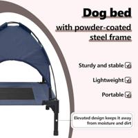 VidaXL Hondenbed marineblauw 62 x 48 x 61 cm staal - thumbnail