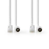 Nedis Coax- en CAT6-Combikabel | IEC (Coax) Male / RJ45 Male | IEC (Coax) Female / RJ45 Male | Vernikkeld | RG58 | 75 Ohm | Dubbel Afgeschermd | 3.00 - thumbnail