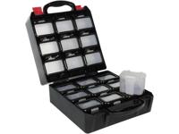 Plastic tool box met 18 plastic doosjes voor riembevestiging Velleman - Velleman - thumbnail