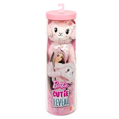 Barbie Cutie Reveal knuffel serie pop roze lammetje