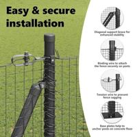 VidaXL Afrasteringspaal grijs 10 x 1,5 m (25 x 25 mm gaas) staal - thumbnail