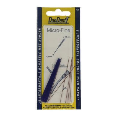 Duodent Interdentaal borstel microfine 0.5 6 Stuks Duodent Interdentaal borstel microfine 0.5 6 Stuks