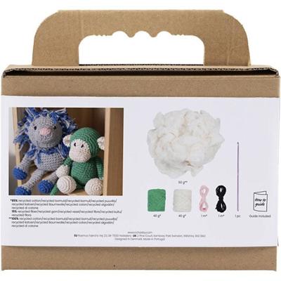 Creativ Company Hobbyset amigurumi, aap, groen, off white, 1 doos Creativ Company Hobbyset amigurumi, aap, groen, off white, 1 doos
