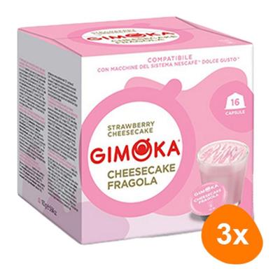 Gimoka - Cheesecake Fragola - 3x 16 Capsules