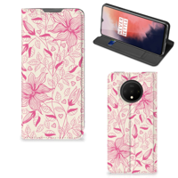 OnePlus 7T Smart Cover Pink Flowers - thumbnail