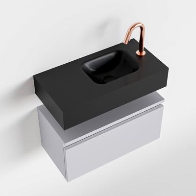 MONDIAZ ANDOR 60cm toiletmeubel cale. LEX 60cm wastafel urban rechts 1 kraangat