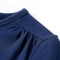 Kindershirt met lange mouwen ballerinaprint 92 marineblauw - thumbnail