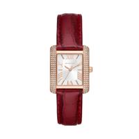 Horlogeband Michael Kors MK4689 Onderliggend Leder Rood 18mm - thumbnail