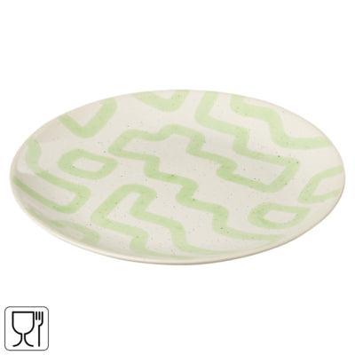 J-Line bord pattern groen 22 cm | 12 stuks