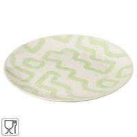 J-Line bord pattern groen 22 cm | 12 stuks - thumbnail