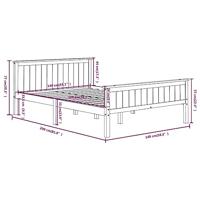 Bedframe massief grenenhout grijs 140x200 cm - thumbnail