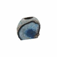 Waxinelichthouder Edelsteen Agaat Blauw 1 kg (ca 8-9 cm hoog) - thumbnail