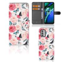 Nokia G42 Hoesje Butterfly Roses - thumbnail