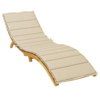 VidaXL Ligbedkussen 200x50x3 cm oxford stof beige - thumbnail