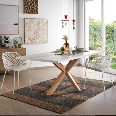 Kave Home Eettafel 'Argo' Eiken/Wit, 200 x 100cm Kave Home Eettafel 'Argo' Eiken/Wit, 200 x 100cm