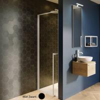 Nisdeur Riho Lucid GD101 Omkeerbaar Verstelbaar Aluminium 200x100 cm Mat Zwart - thumbnail