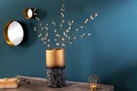 Decoratieve vaas ABSTRACT 30cm goud metaalpatina handgemaakt - 42241 - thumbnail