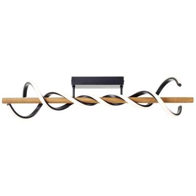 Brilliant G99350/76 Amalia LED-plafondlamp LED LED vast ingebouwd Energielabel: D (A - G) 34 W Hout, Zwart