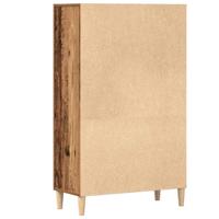 Hoge kast 70x31x115 cm bewerkt hout oud houtkleurig - thumbnail