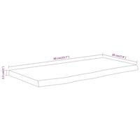 Wandschap rechthoekig natuurlijke rand 40x20x2,5 cm acaciahout - thumbnail