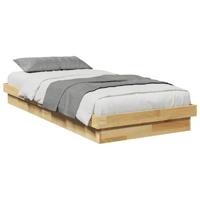 Bedframe zonder matras 90x190 cm massief hout eiken - thumbnail