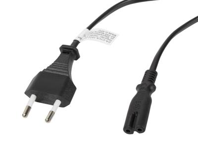 Lanberg CA-C7CA-10CC-0018-BK electriciteitssnoer Zwart 1,8 m C7 stekker CEE7/16 - thumbnail
