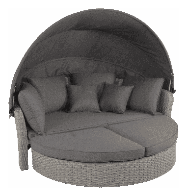 Zonne-eiland loungeset met overkapping