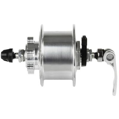 Novatec Naafdynamo 36 Gaats 6V-3W Met QR Aluminium Zilver