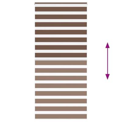 VidaXL Zebra rolgordijn 95x200 cm stofbreedte 90,9 cm polyester bruin