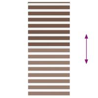 Zebra rolgordijn 95x200 cm stofbreedte 90,9 cm polyester bruin - thumbnail