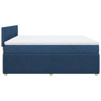 Boxspring met matras stof blauw 180x200 cm - thumbnail