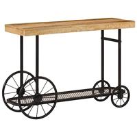 Wandtafel 112x36x76 cm massief mangohout en ijzer - thumbnail