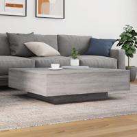 Salontafel 100x100x31 cm bewerkt hout grijs sonoma eikenkleurig - thumbnail