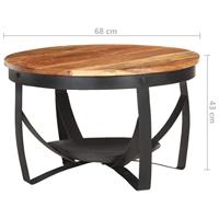 Salontafel 68x43 cm massief acaciahout - thumbnail