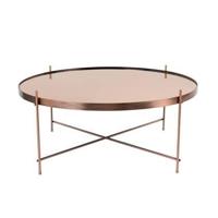 Zuiver Ronde Salontafel 'Cupid' Glas, 82cm, kleur Koper - thumbnail