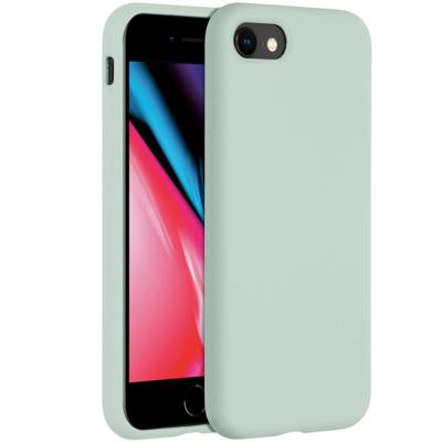 Accezz Liquid Silicone voor Apple iPhone SE (2022 / 2020) / 8 / 7 Telefoonhoesje Blauw
