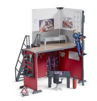 bruder Bworld Brandweerkazerne met brandweerman 62702 decors - thumbnail