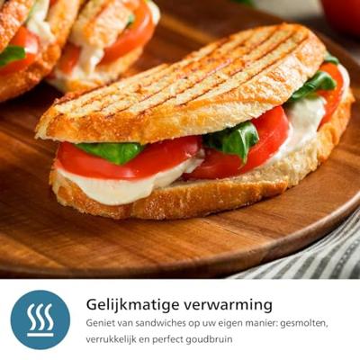 Philips HD2350/80 Tosti apparaat Zwart - thumbnail
