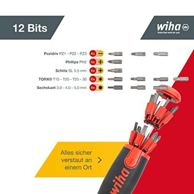 Wiha bithouder magaziner met 12 bits LiftUp 1/4" 38601 - thumbnail