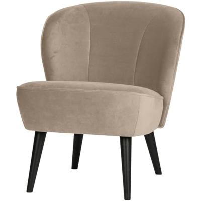 WOOOD Fauteuil 'Sara' Velvet, kleur Khaki