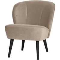 WOOOD Fauteuil 'Sara' Velvet, kleur Khaki - thumbnail