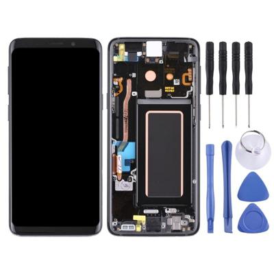 LCD-scherm en Digitizer volledige montage met Frame voor Galaxy S9 / G960F / G960F / DS / G960U / G960W / G9600(Black)