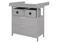 roba Commode Hamburg (2 lades, Taupe) - thumbnail