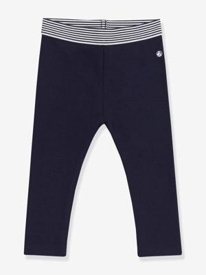 Baby tregging van effen katoen PETIT BATEAU marineblauw Baby tregging van effen katoen PETIT BATEAU marineblauw
