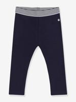 Baby tregging van effen katoen PETIT BATEAU marineblauw - thumbnail